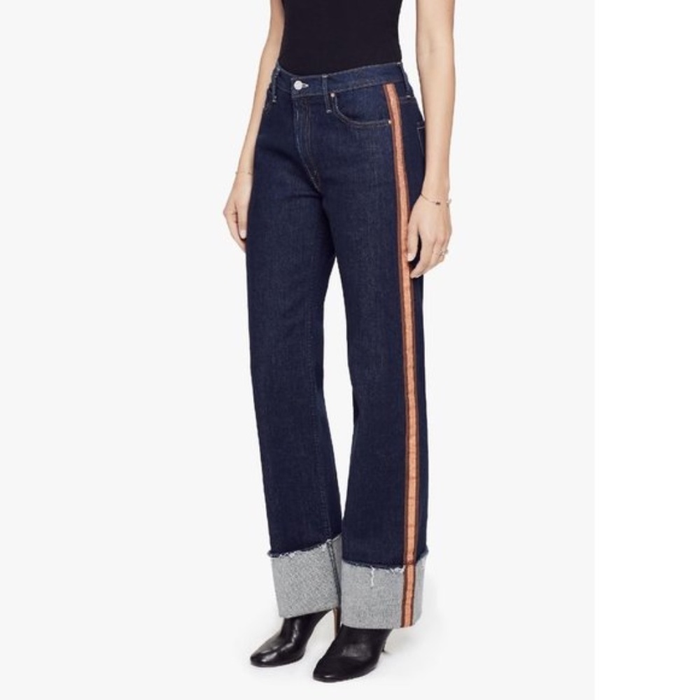 MOTHER The Duster Cuff Straight Leg Jeans